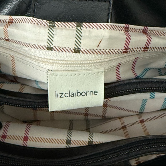 LIZ CLAIBORNE Black Shoulder/Hobo Handbag - Picture 9 of 13